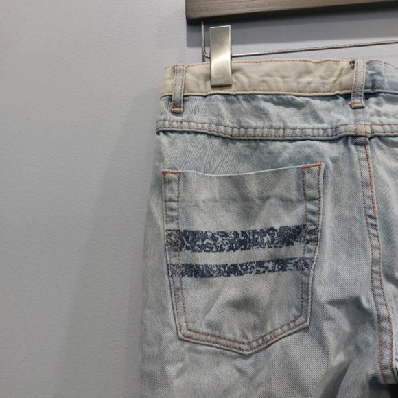 One Teaspoon Awesome Baggies Distressed Boyfriend Jeans Acid Wash - Picture 6 of 9